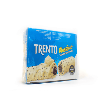 WAFER TRENTO MASSIMO BRANCO COM COOKIES - CX 480G