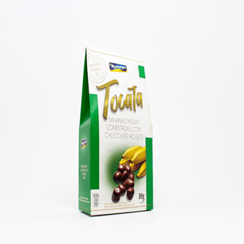 TOCATA BANANAS PASSAS CONFEITADAS COM CHOCOLATE AO LEITE 80G MONTEVERGINE